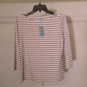 J.McLaughlin Top – Grey/White Stripe, Size M | NWT